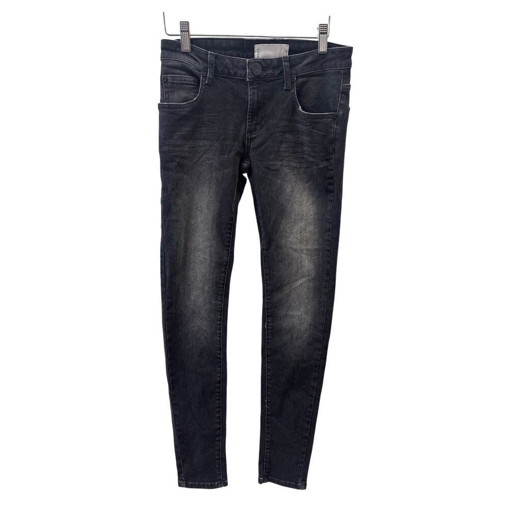 One Teaspoon Sz 26 Low Waist Freebirds II Faded Black Denim Skinny Jeans